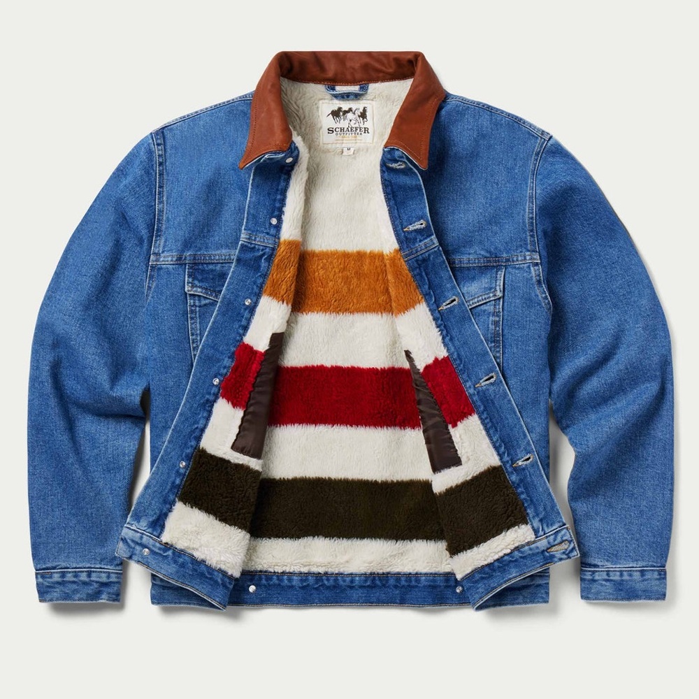 Schaeffer Outfitter ‘Legend’ Denim Jacket with Fleece Lining